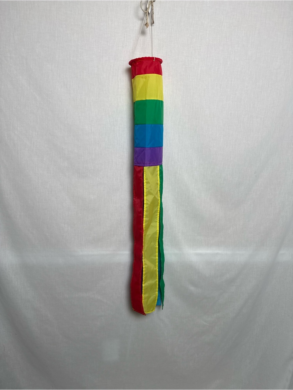 Vintage 1985 Spectra Star Rainbow Windsock Kite Tail Pride Color Stripes